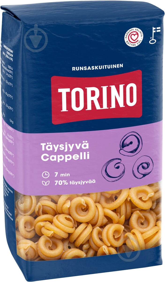 Макароны TORINO Цельнозерновые Cappelli 500 г - фото 1 Макароны TORINO Цельнозерновые Cappelli 500 г - фото 1