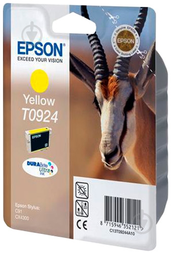 Картридж Epson  T0924 Yellow C13T10844A10 желтый C13T10844A10 - фото 1
