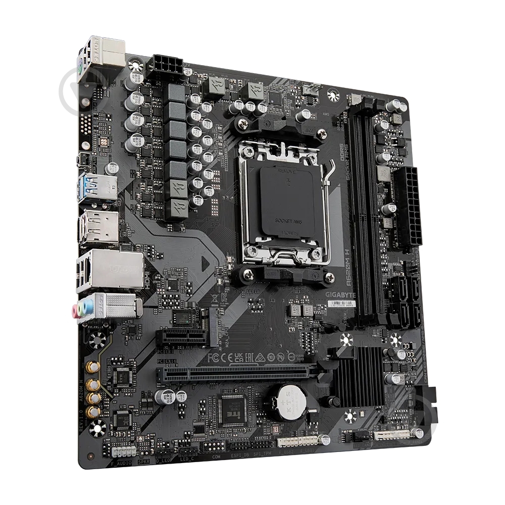 Материнская плата Gigabyte A620M H (Socket AM5, AMD A620, micro ATX) - фото 3