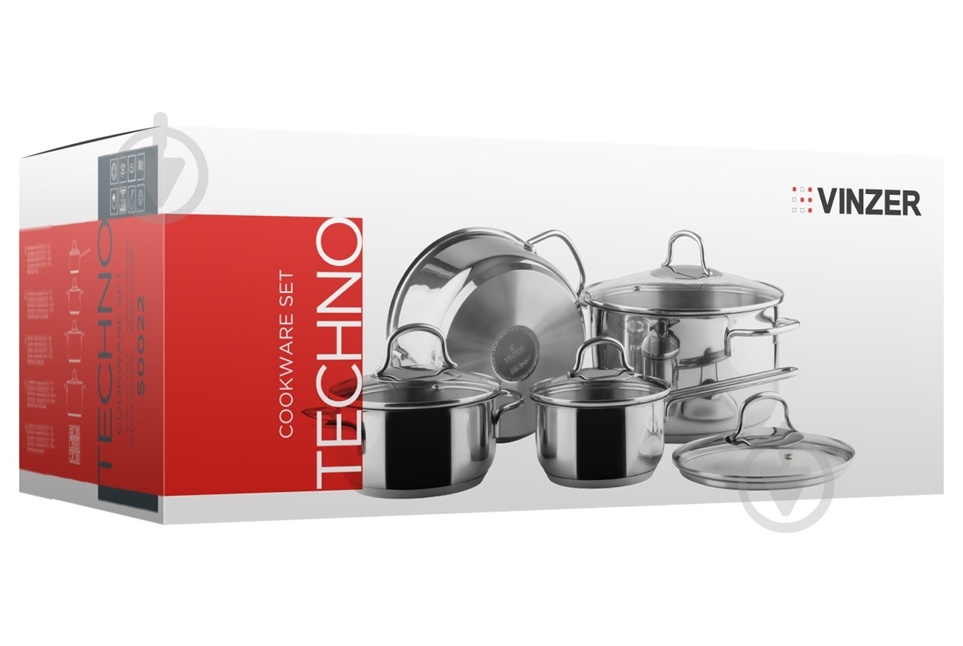 Набор посуды Vinzer 8 предметов Techno 50022 - фото 7 Набор посуды Vinzer 8 предметов Techno 50022 - фото 7