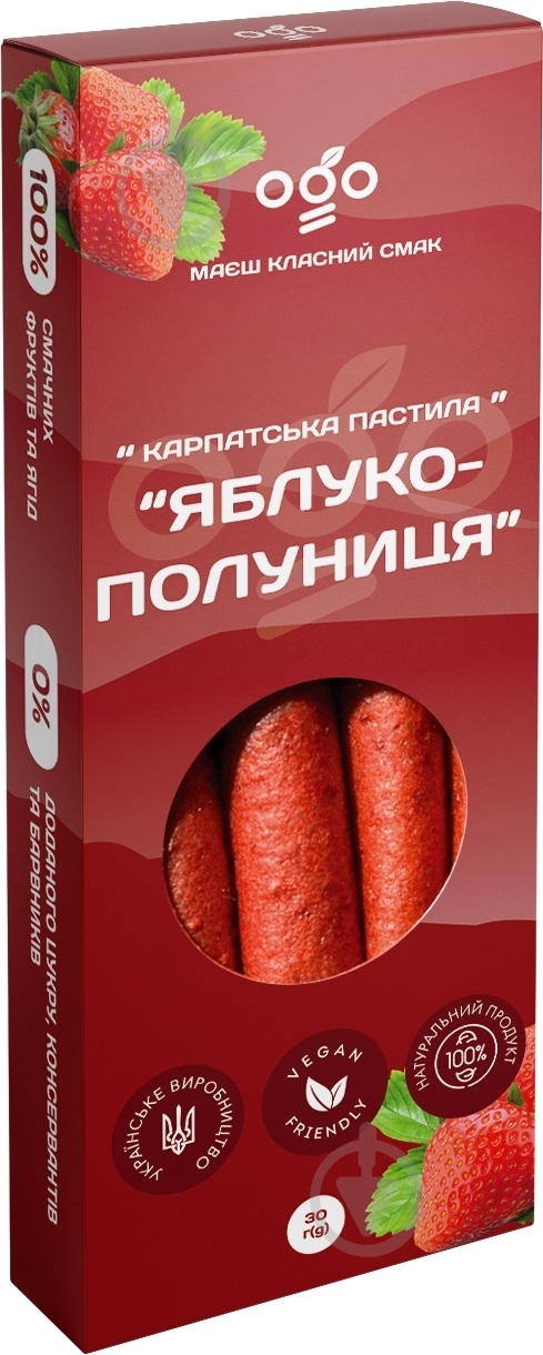 Пастила ТМ ОГО Яблоко-клубника 30 г - фото 1