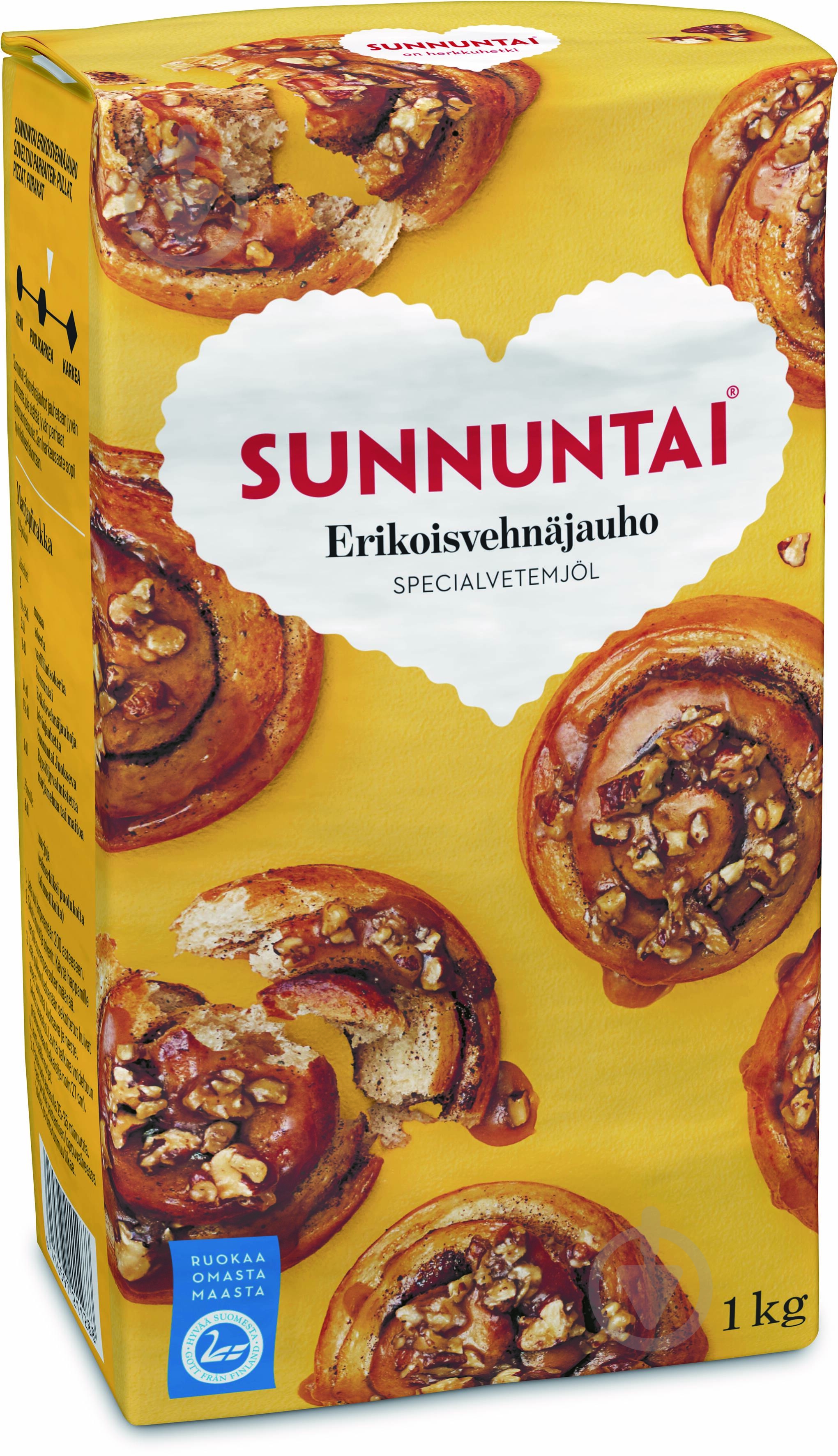 Мука пшеничная Sunnuntai 1 кг - фото 1