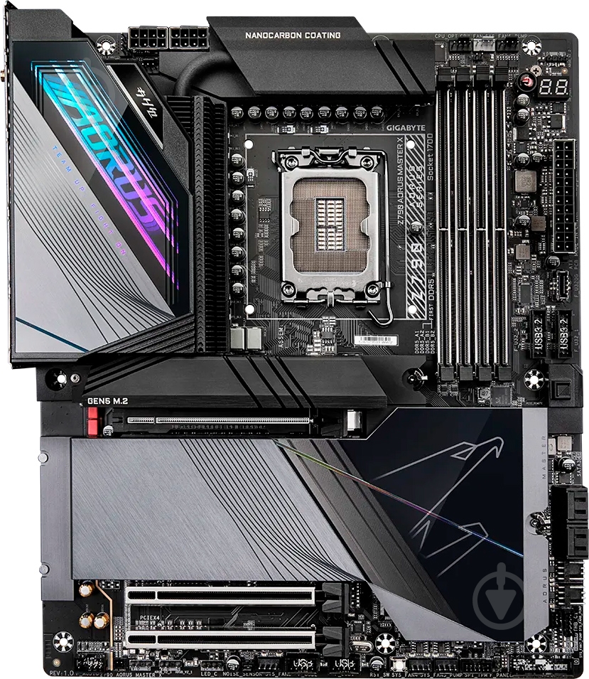 Материнская плата Gigabyte Z790 AORUS MASTER X (Socket 1700, Intel Z790, E-ATX) - фото 1 Материнская плата Gigabyte Z790 AORUS MASTER X (Socket 1700, Intel Z790, E-ATX) - фото 1