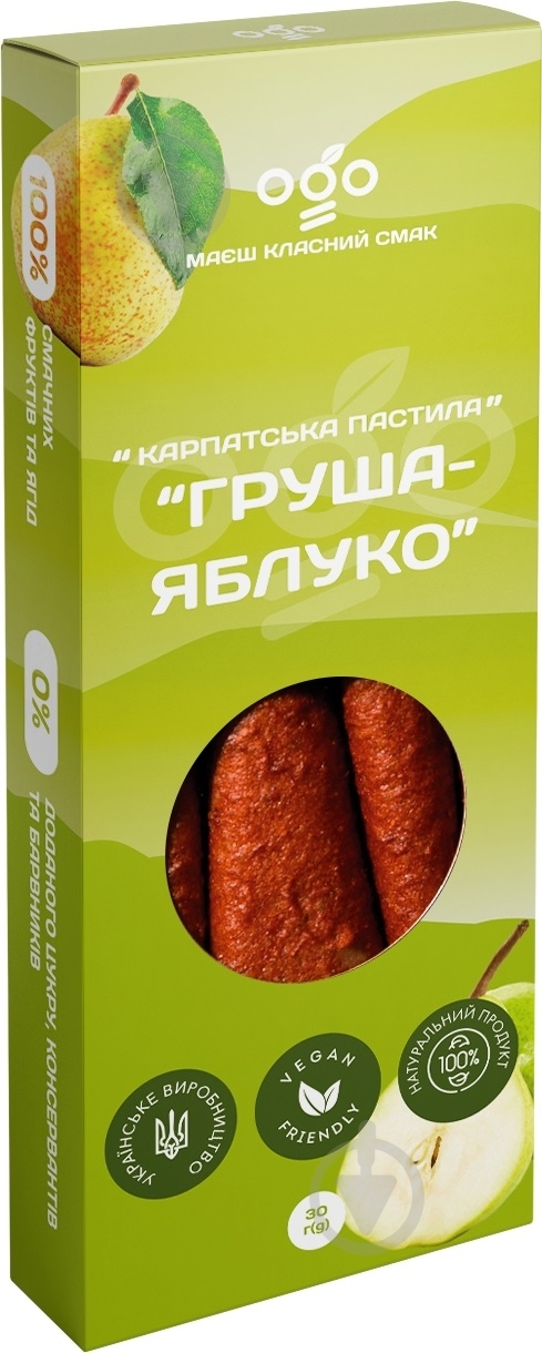 Пастила ТМ ОГО Яблоко-груша 30г - фото 1