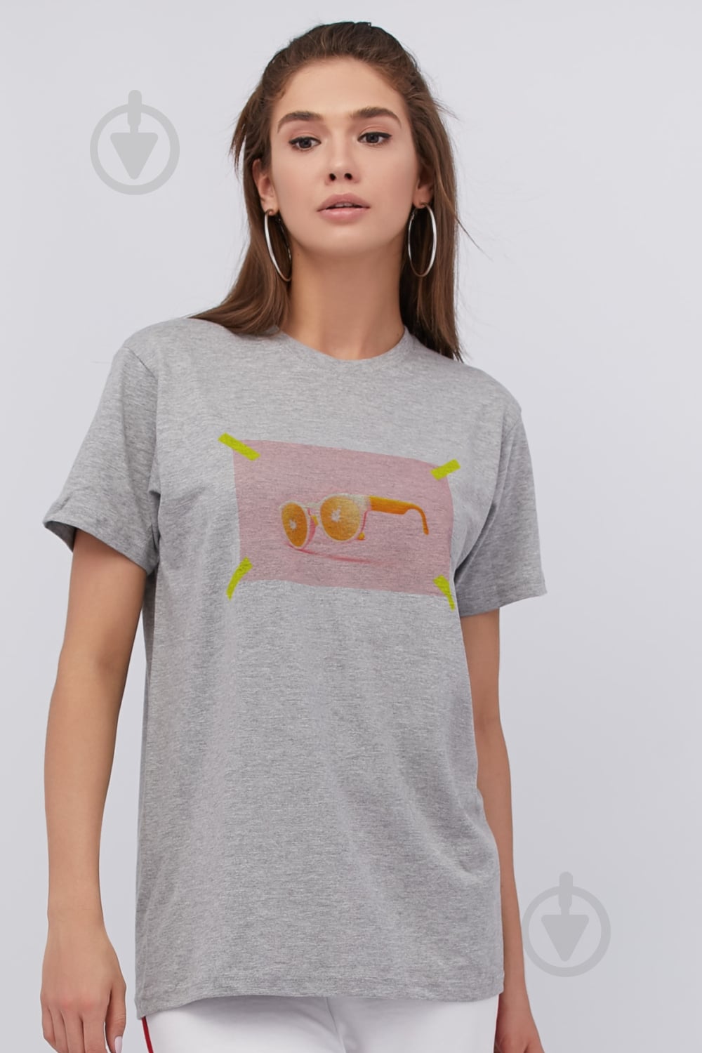 Футболка YAPPI Oversize WG3096 р.S серый - фото 1