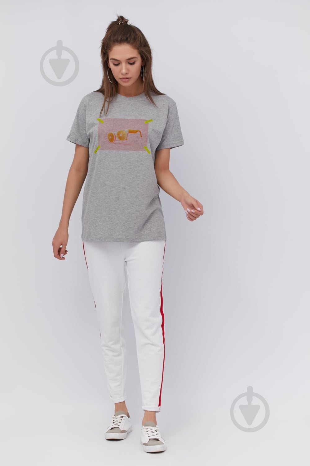 Футболка YAPPI Oversize WG3096 р.S серый - фото 2