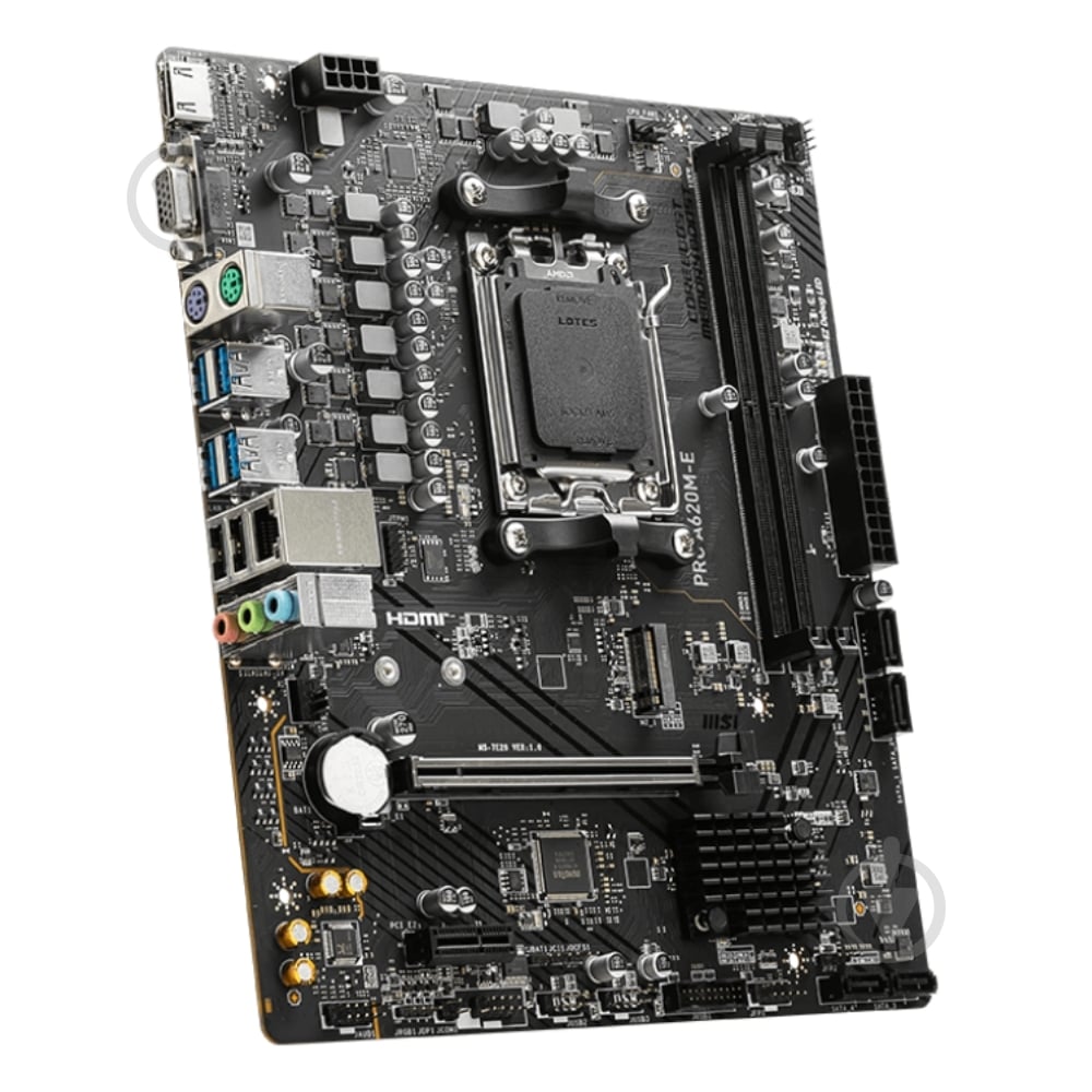 Материнская плата MSI PRO A620M-E (Socket AM5, AMD A620, micro ATX) - фото 2
