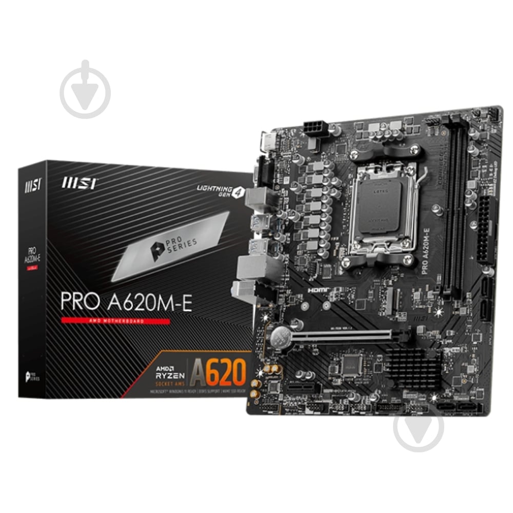 Материнская плата MSI PRO A620M-E (Socket AM5, AMD A620, micro ATX) - фото 5