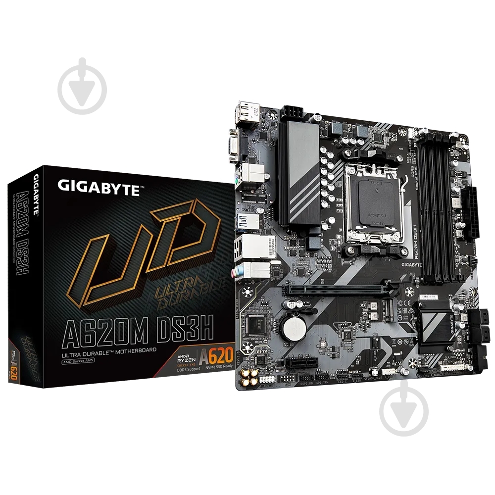 Материнская плата Gigabyte A620M DS3H (Socket AM5, AMD A620, micro ATX) - фото 5 Материнская плата Gigabyte A620M DS3H (Socket AM5, AMD A620, micro ATX) - фото 5