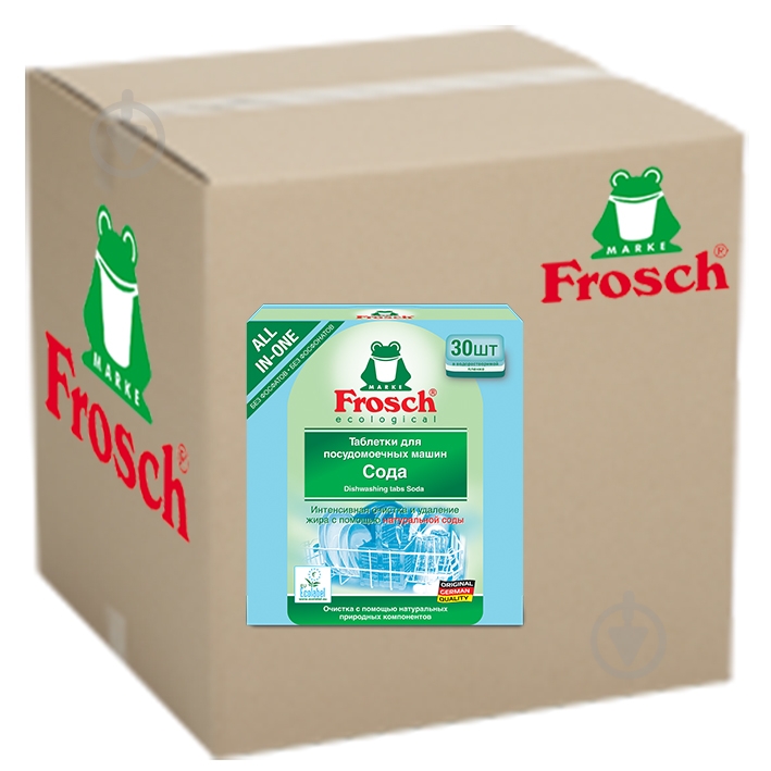 Таблетки для посудомоечных машин Frosch Сода Упаковка 7 шт. 4,58 кг - фото 1