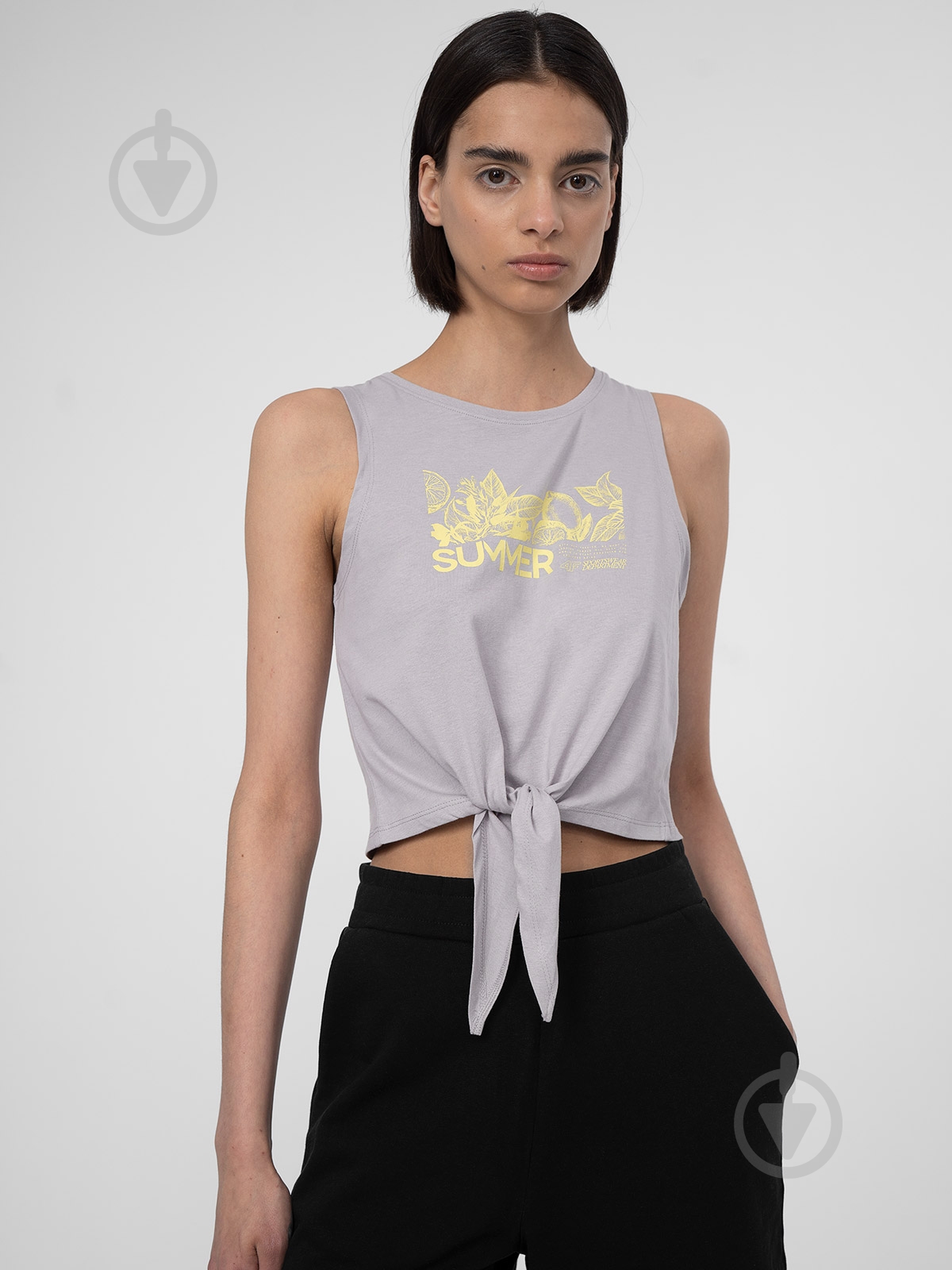 Майка 4F 4FSS23TTSHF566-25S р.XS серый - фото 1