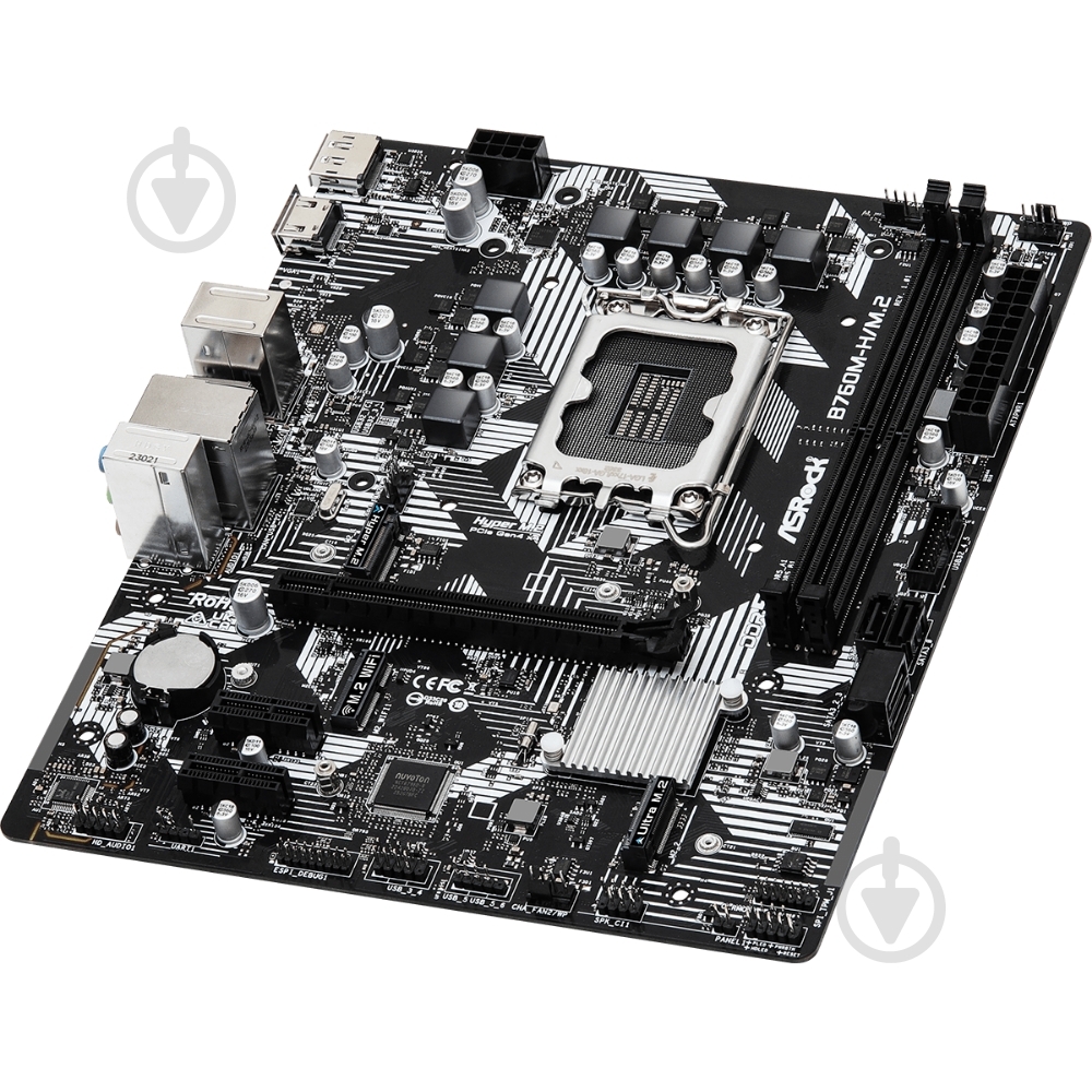Материнская плата ASRock B760M-H/M.2 (Socket 1700, Intel B760, micro ATX) - фото 3