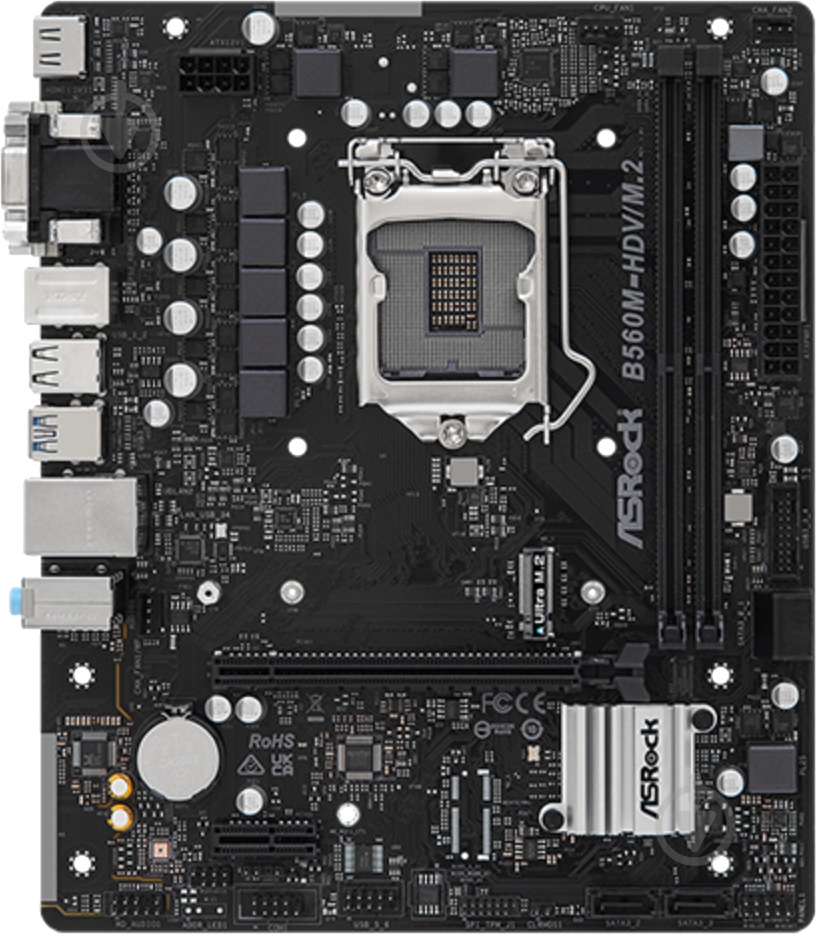 ᐉ Материнская плата ASRock B560M-HDV/M.2 (Socket 1200, Intel B560