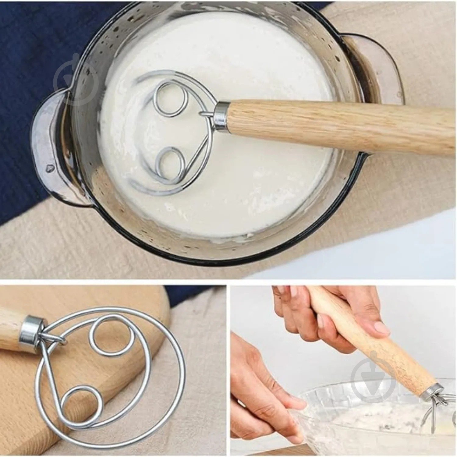 Венчик Supretto датский для замеса теста (85640001) - фото 5