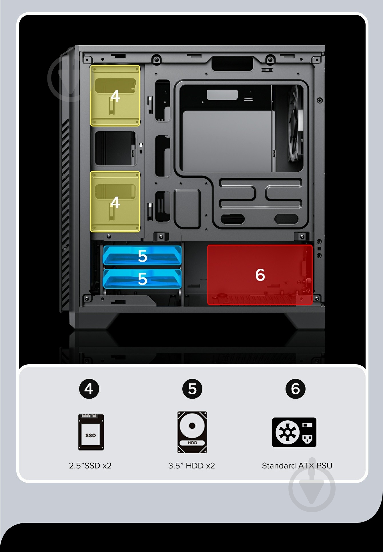 Корпус GameMax M63 Black - фото 12