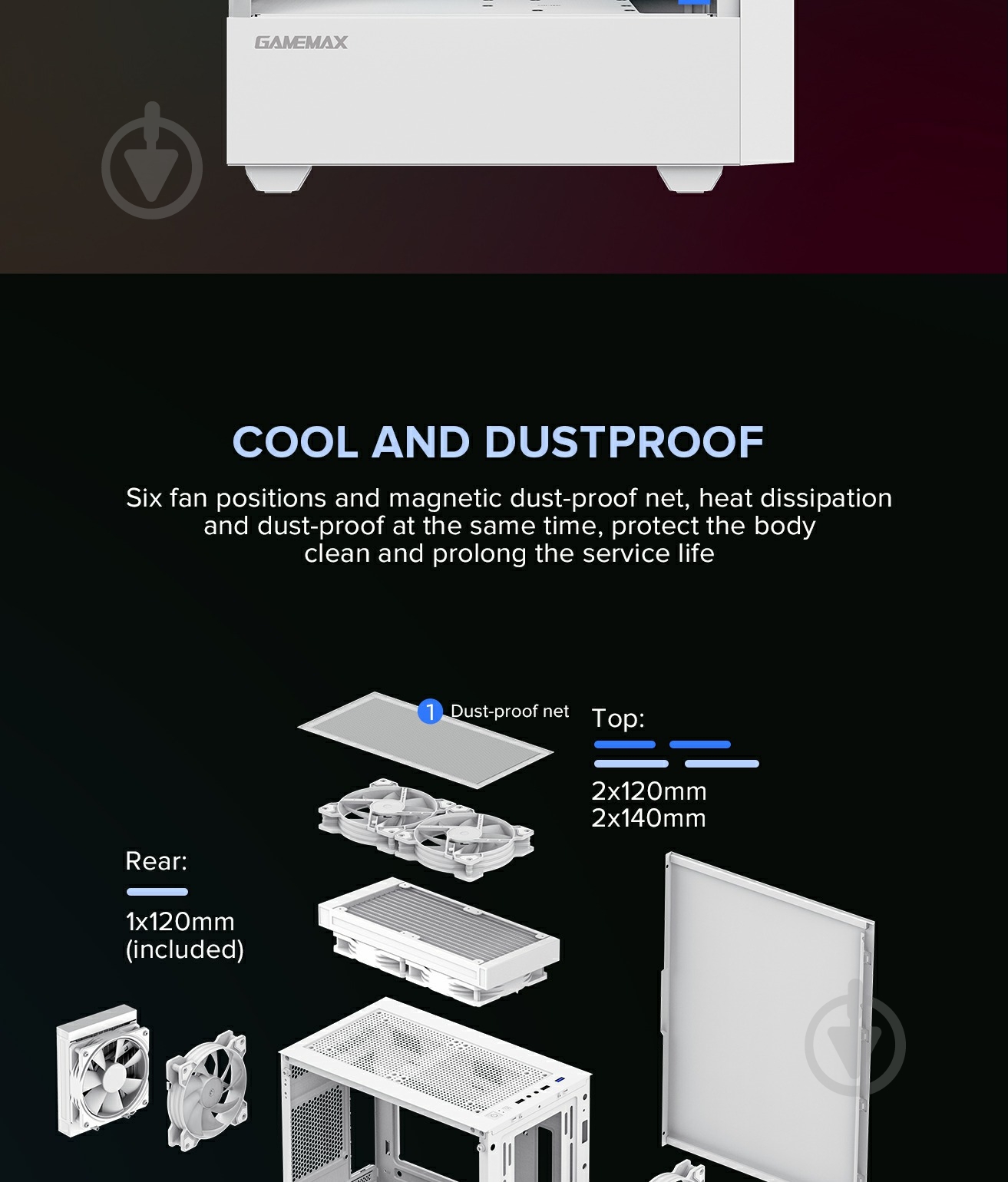 Корпус GameMax Storm White - фото 14 Корпус GameMax Storm White - фото 14