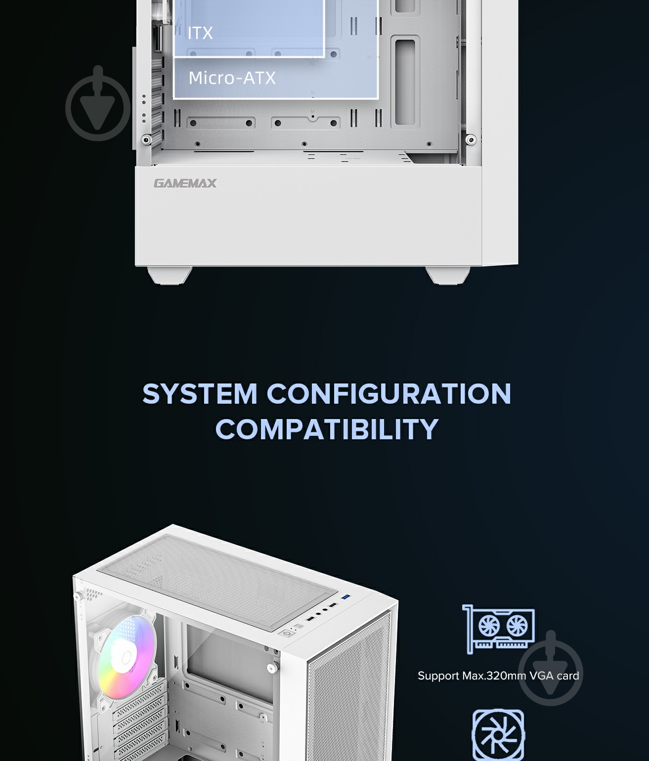 Корпус GameMax Storm White - фото 18 Корпус GameMax Storm White - фото 18