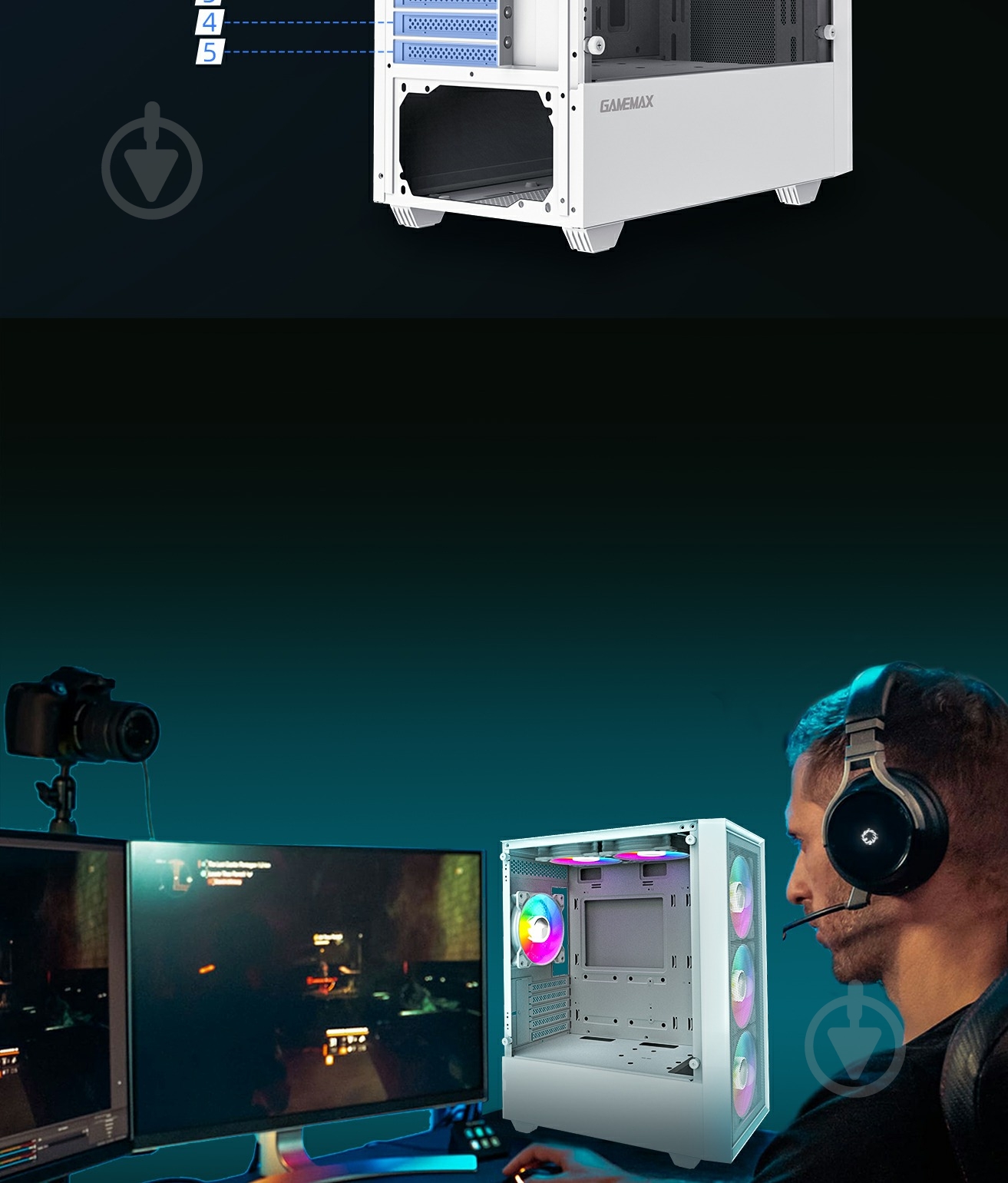 Корпус GameMax Storm White - фото 20 Корпус GameMax Storm White - фото 20