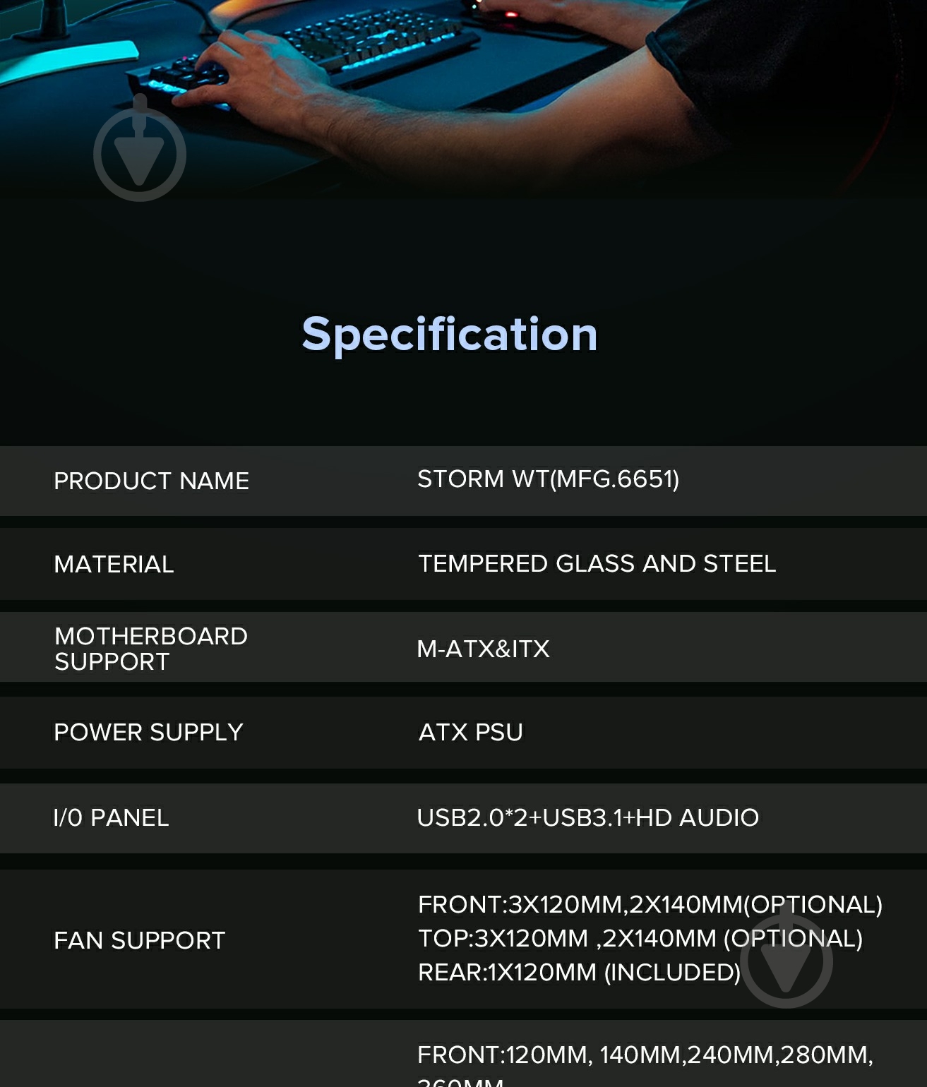 Корпус GameMax Storm White - фото 21 Корпус GameMax Storm White - фото 21