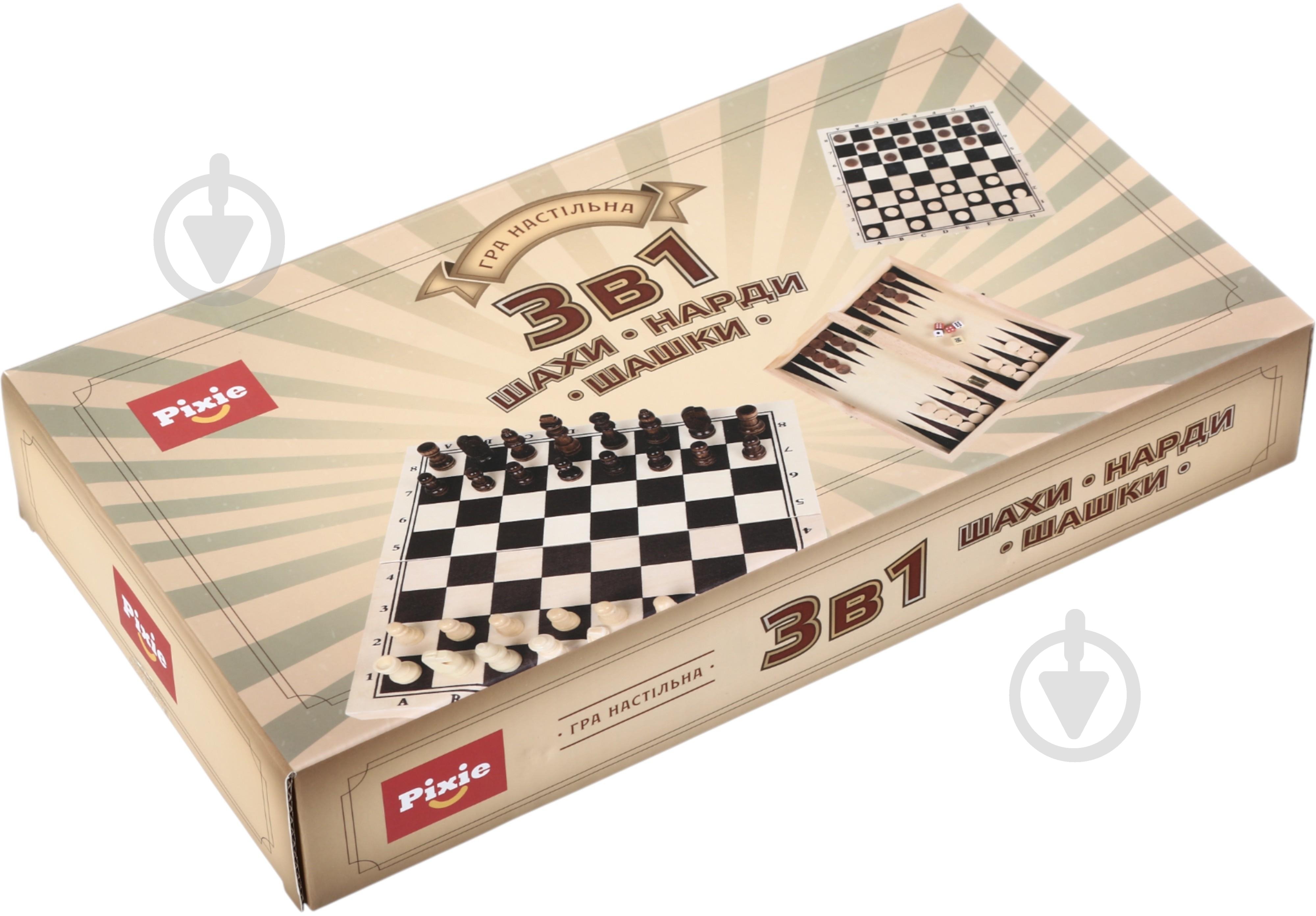 Игра настольная PIXIE 3в1 шахматы, нарды, шашки GT1025 - фото 10