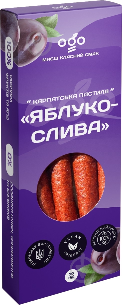 Пастила ТМ ОГО Яблоко-слива 30г - фото 1