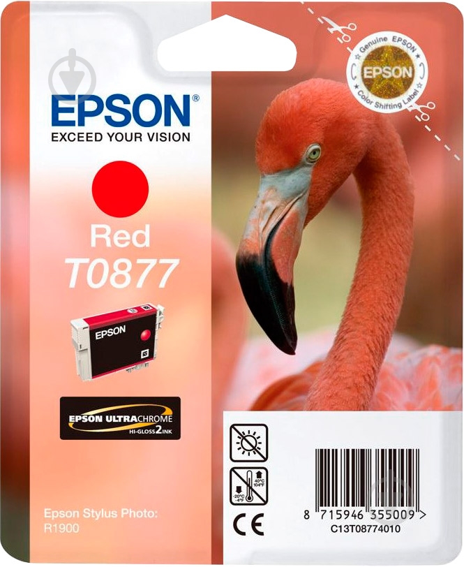 Картридж Epson T0877 Red C13T08774010 червоний C13T08774010 - фото 1 Картридж Epson T0877 Red C13T08774010 червоний C13T08774010 - фото 1