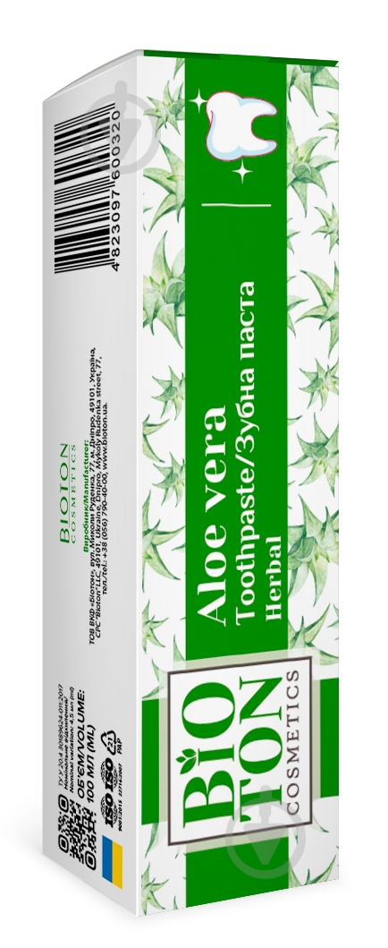 Зубная паста Bioton Herbal Алое вера 100 мл - фото 2