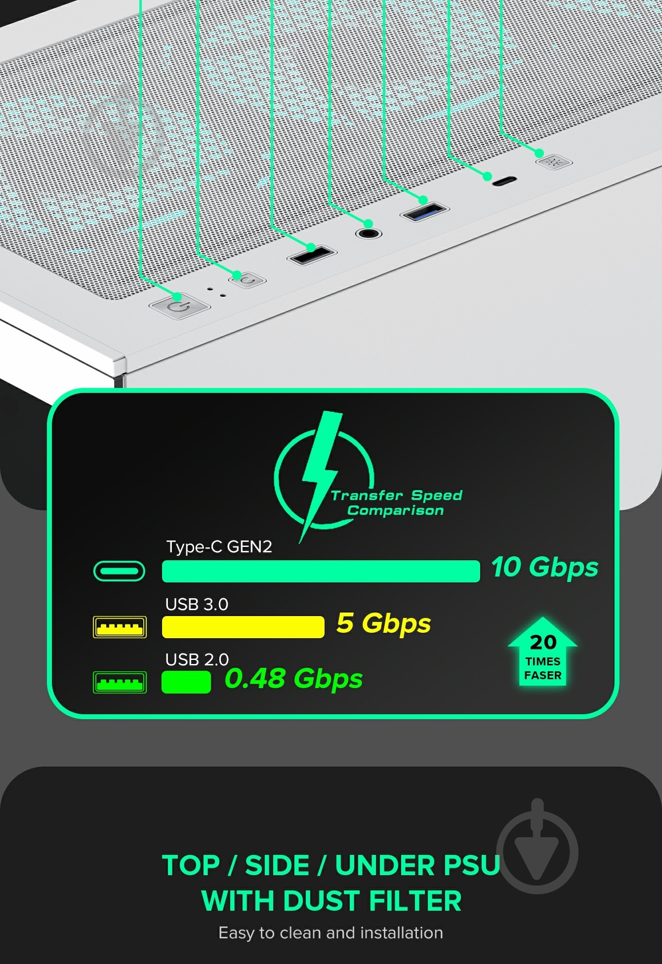 Корпус GameMax Vista AW - фото 16 Корпус GameMax Vista AW - фото 16