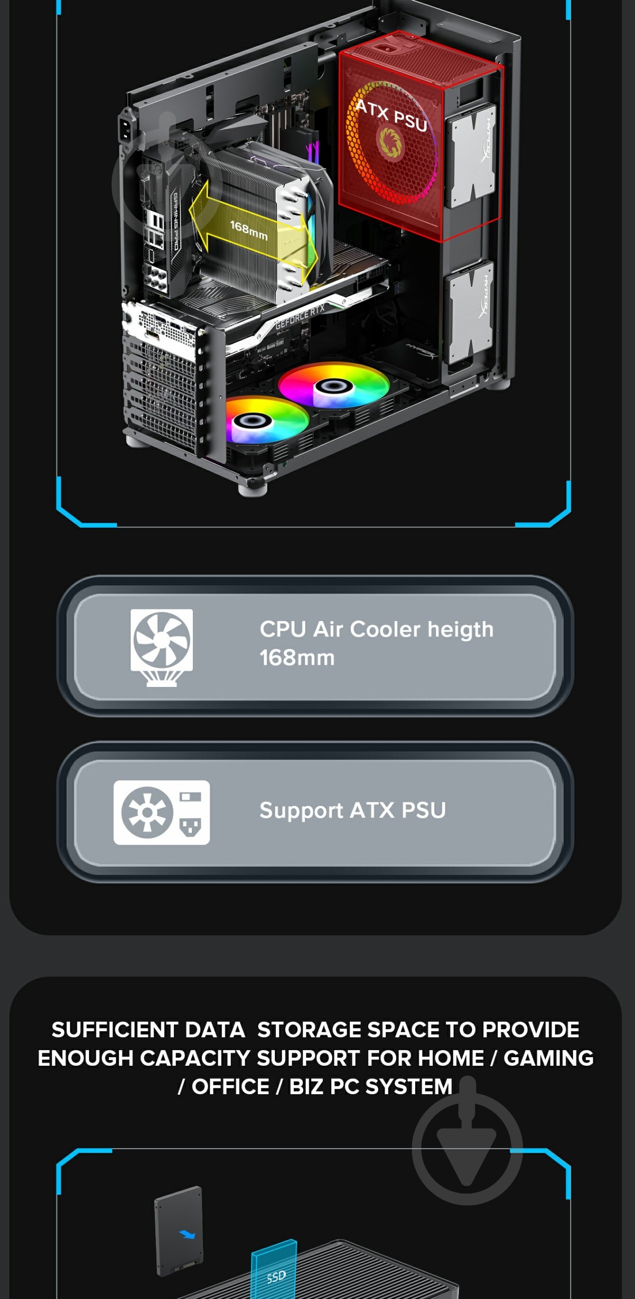 Корпус GameMax без БЖ MeshBox PRO BK - фото 15