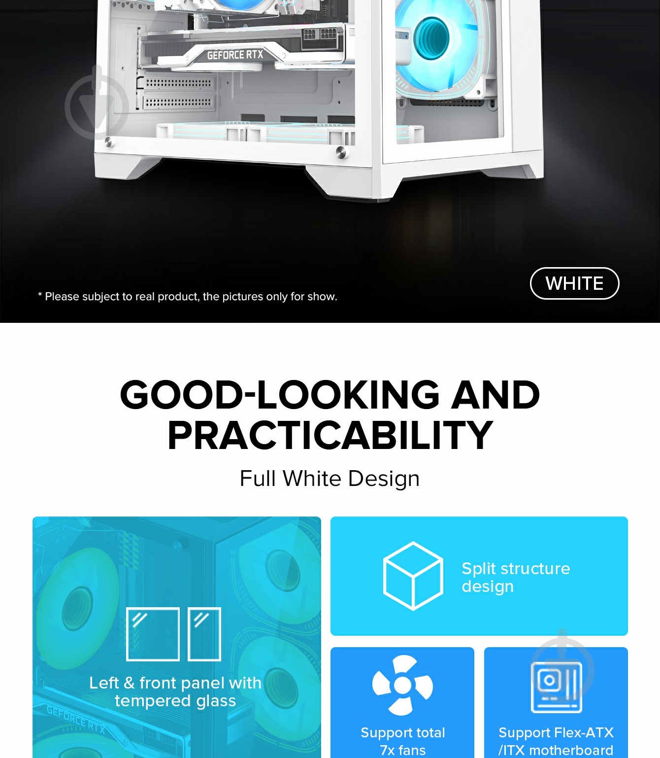 Корпус GameMax без БП Infinity Mini White - фото 21