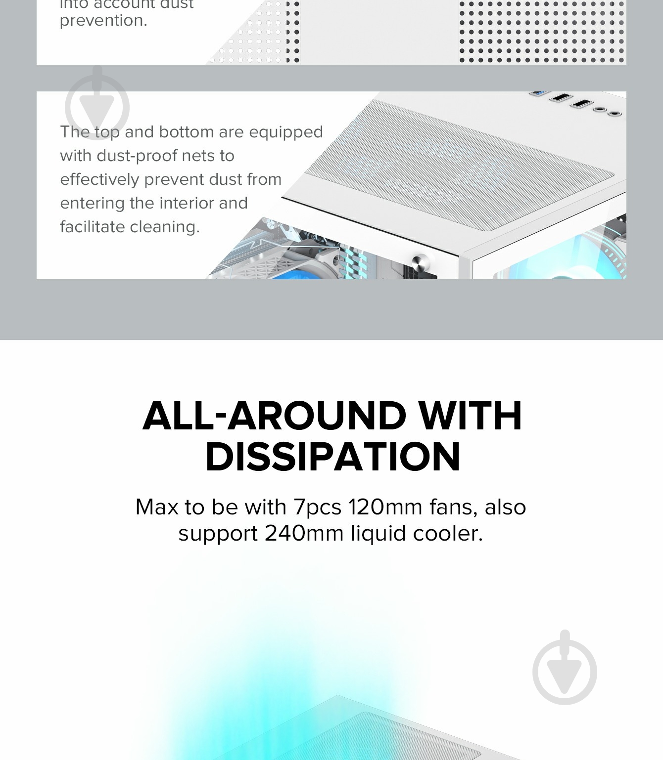 Корпус GameMax без БП Infinity Mini White - фото 18