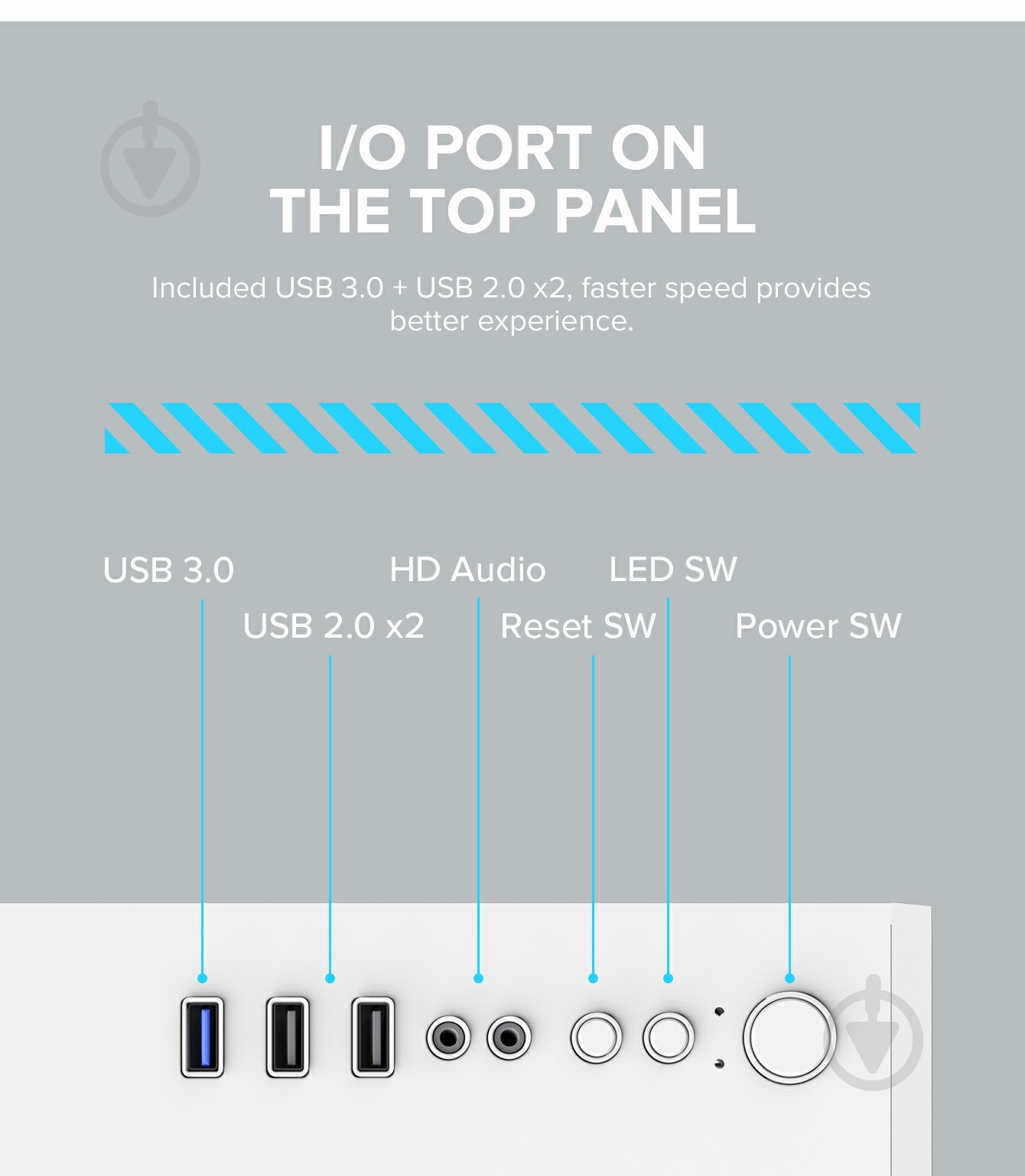 Корпус GameMax без БП Infinity Mini White - фото 15