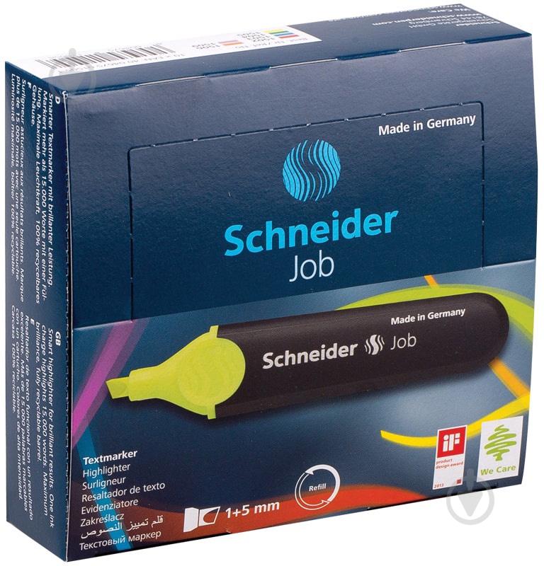 Маркер текстовый JOB 1505 S1505 желтый - фото 8