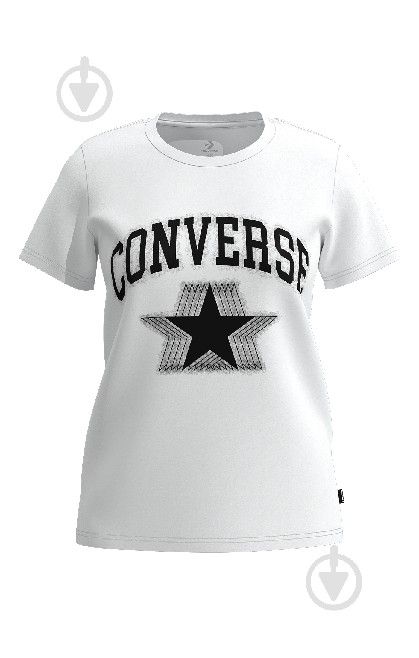 Футболка Converse CVRS DEFUSE STAR TEE CVW5T025-WHT р.S белый - фото 1
