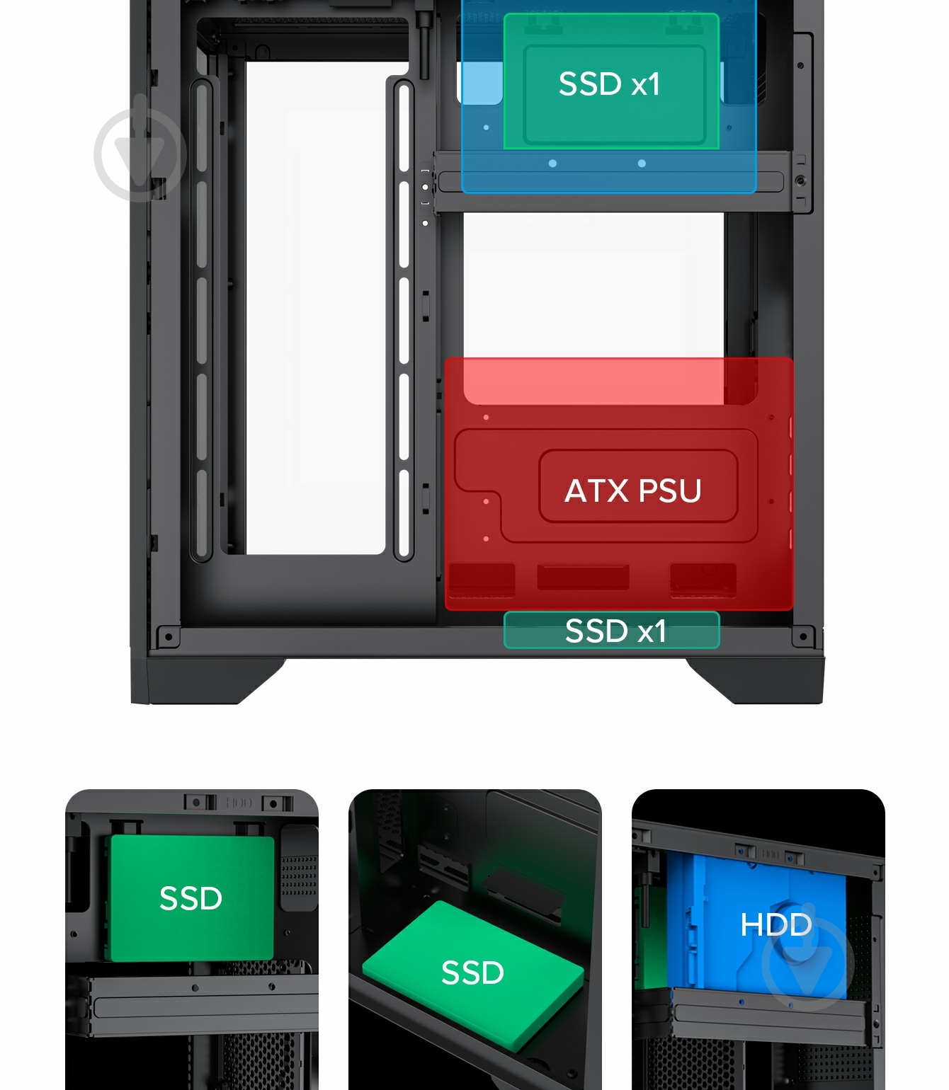 Корпус GameMax без БП Infinity Mini Black - фото 12 Корпус GameMax без БП Infinity Mini Black - фото 12