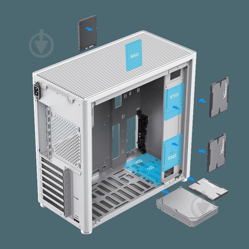 Корпус GameMax без БП MeshBox PRO WT - фото 21