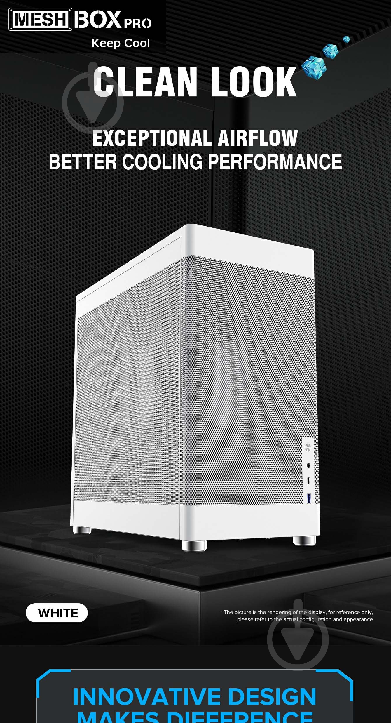 Корпус GameMax без БП MeshBox PRO WT - фото 20