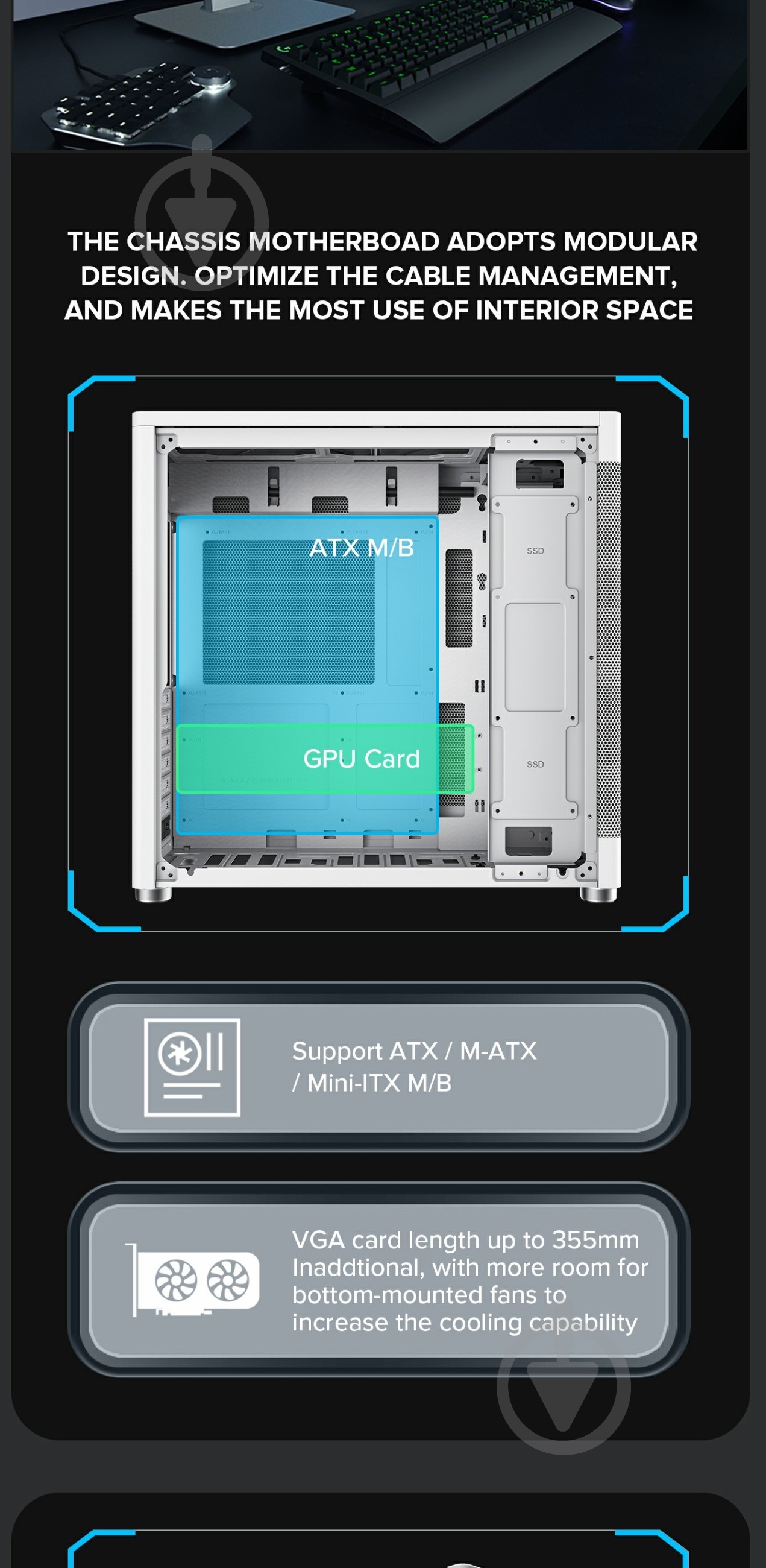 Корпус GameMax без БП MeshBox PRO WT - фото 15