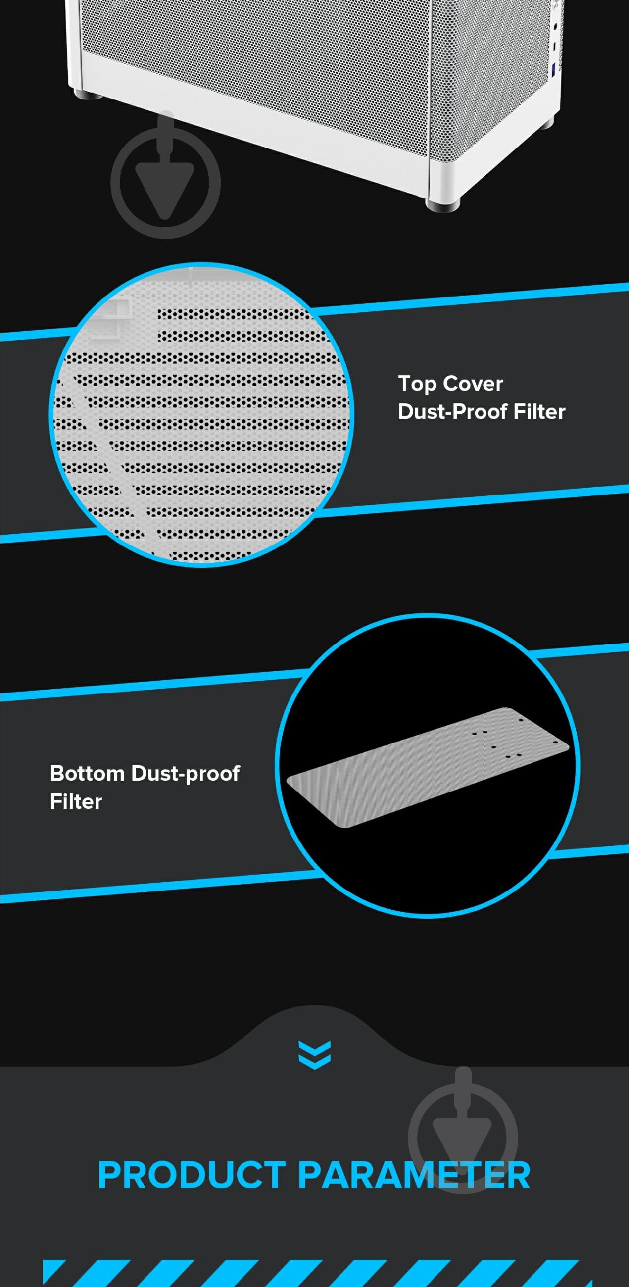 Корпус GameMax без БП MeshBox PRO WT - фото 11