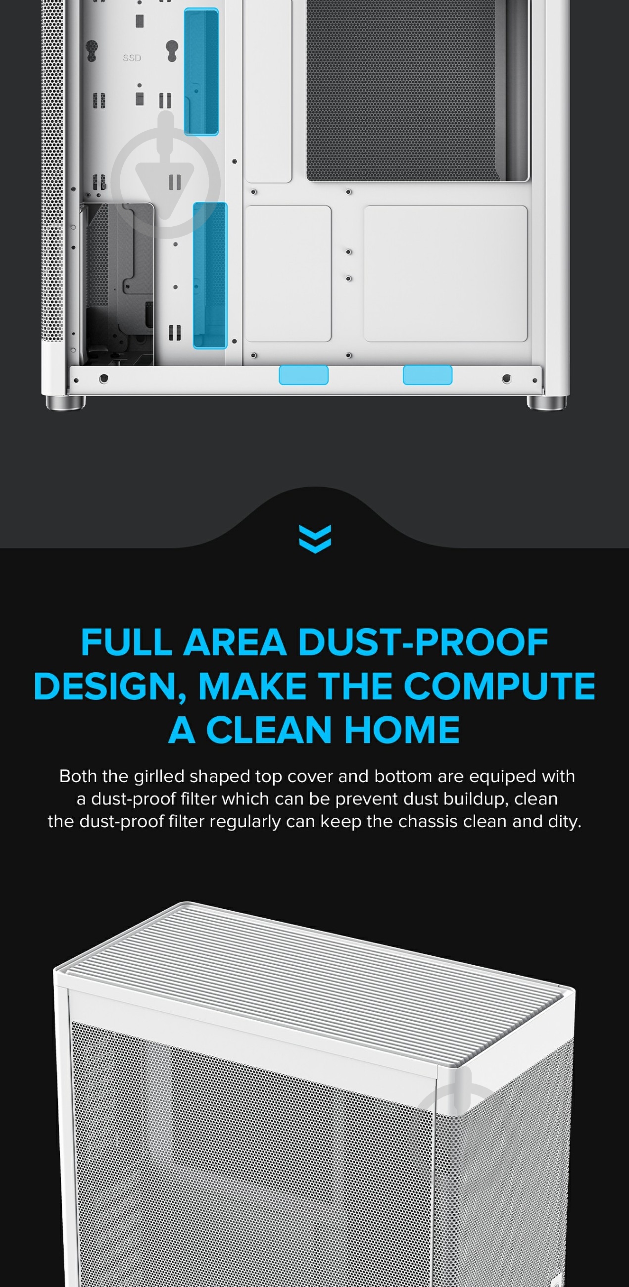 Корпус GameMax без БП MeshBox PRO WT - фото 10