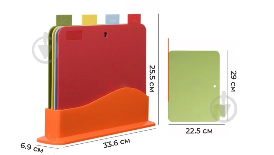 Набор досок Supretto на подставке 4 шт. (8570) - фото 8