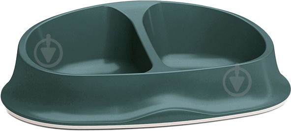 Миска подвійна Stefanplast Chic double 025 л + 025 л смарагдовий - фото 1