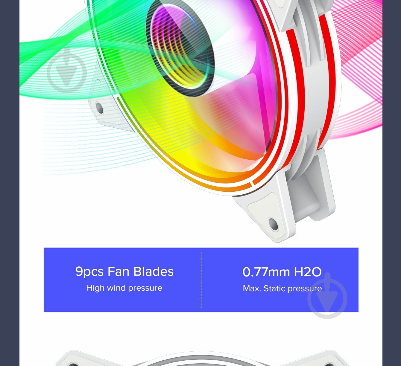 Вентилятор для корпуса GameMax FN-12Rainbow-Q-Infinity WT - фото 16 Вентилятор для корпуса GameMax FN-12Rainbow-Q-Infinity WT - фото 16