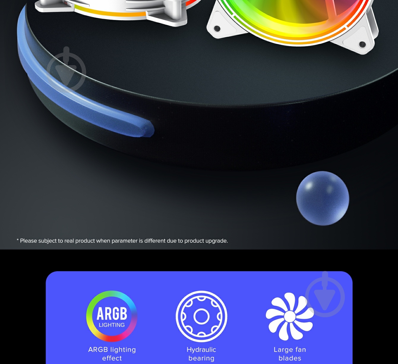 Вентилятор для корпуса GameMax FN-12Rainbow-Q-Infinity WT - фото 10 Вентилятор для корпуса GameMax FN-12Rainbow-Q-Infinity WT - фото 10