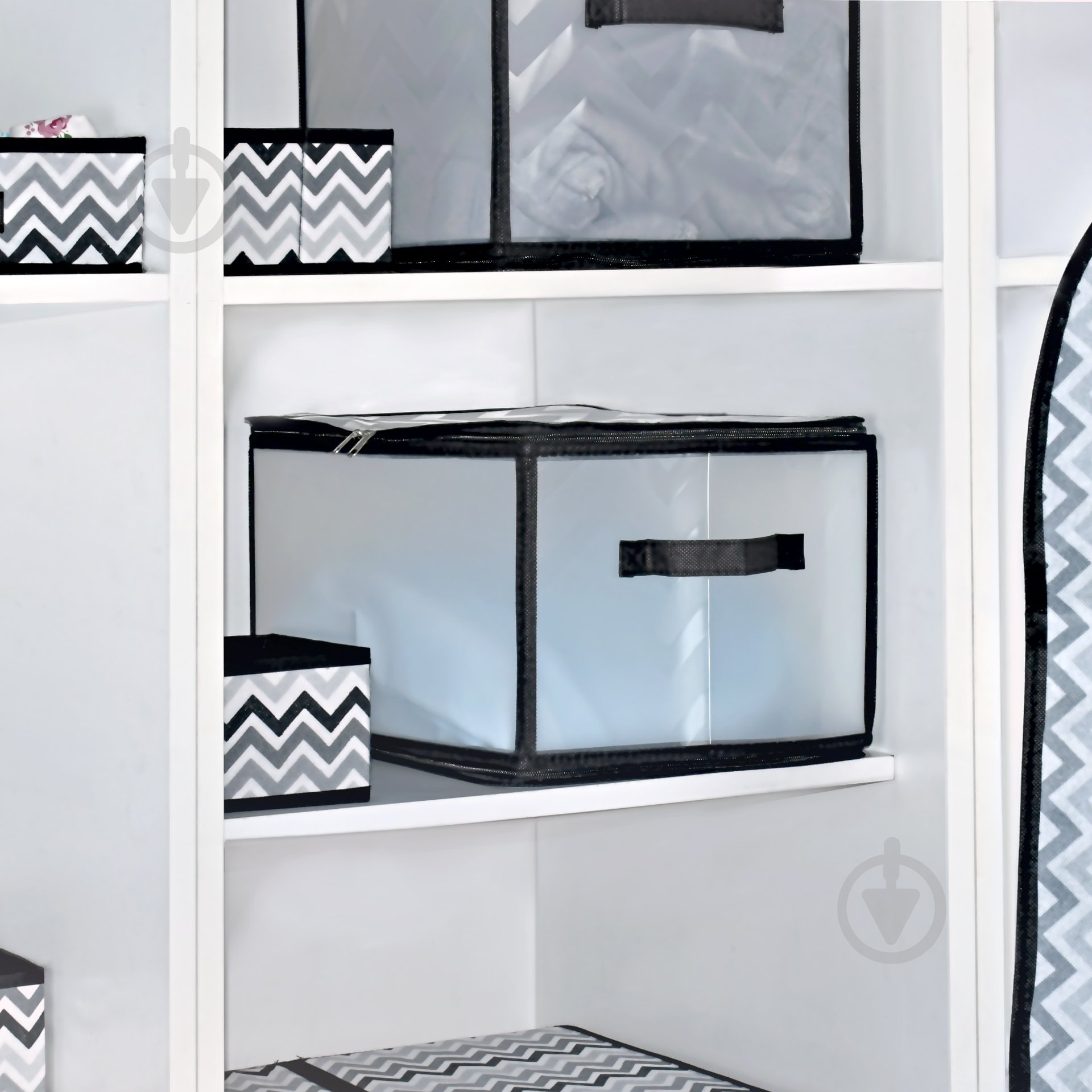 Короб для зберігання Homax біло-чорний 250x300x400 мм - фото 6 Короб для зберігання Homax біло-чорний 250x300x400 мм - фото 6