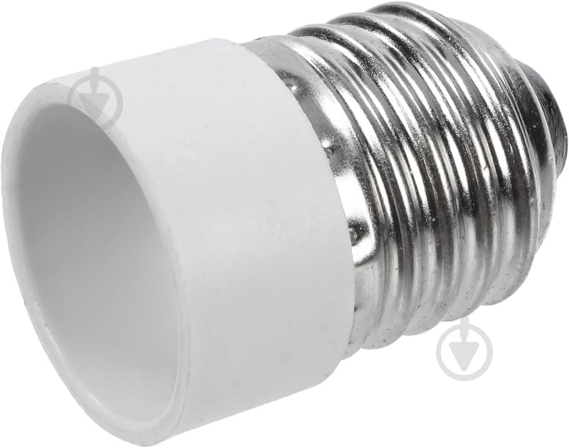 Патрон-переходник E.NEXT винтовой Е27-Е14 пластик белый s9100021 - фото 1