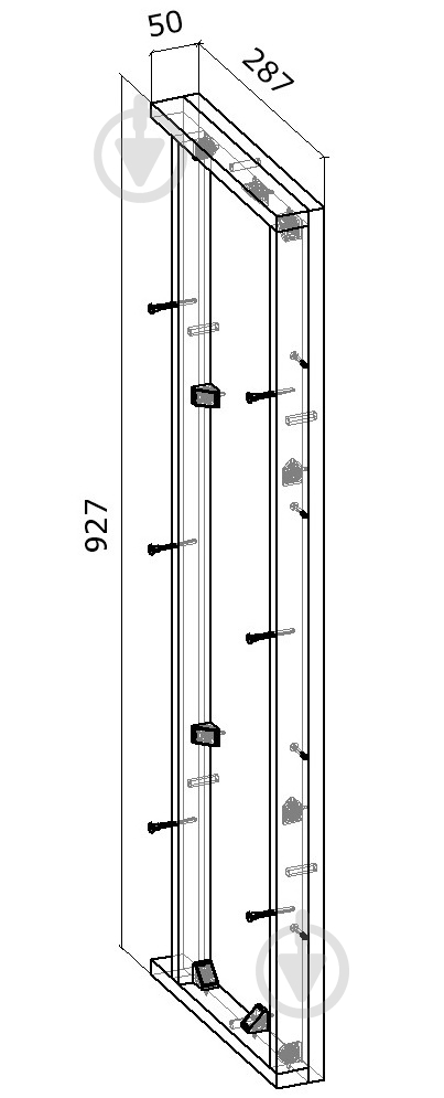 Короб пилястры верхний 5х92 стандарт ДСП орех темный - фото 2