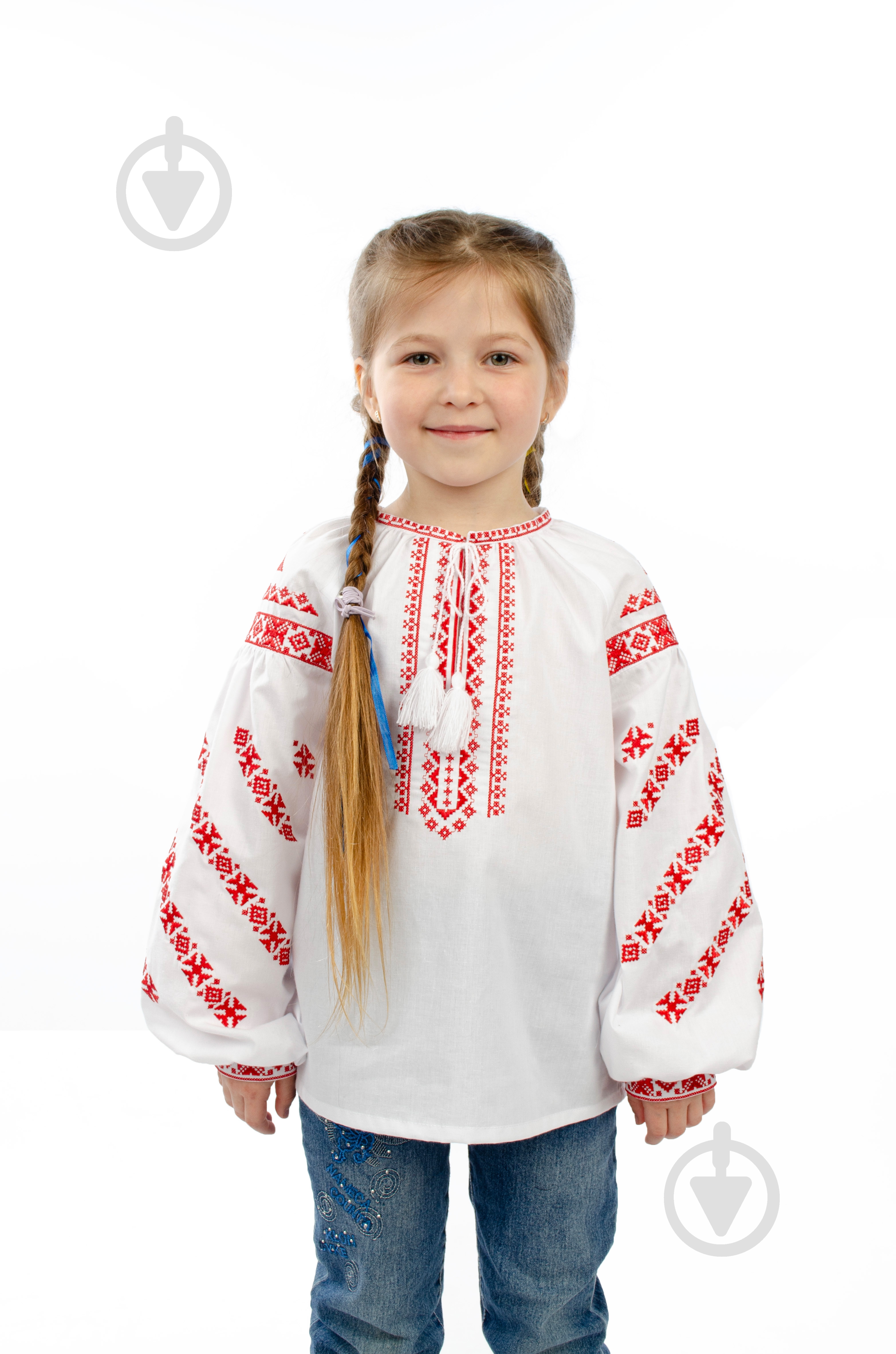 Вышиванка для девочек Эдельвика 393-23/09 р.110 белый 393-23/09 - фото 1