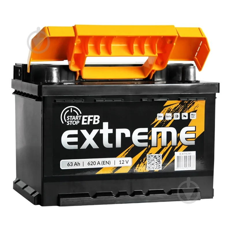 Аккумулятор автомобильный Extreme EFB 63Ah 620A 12V «+» справа (EEFB630) - фото 3