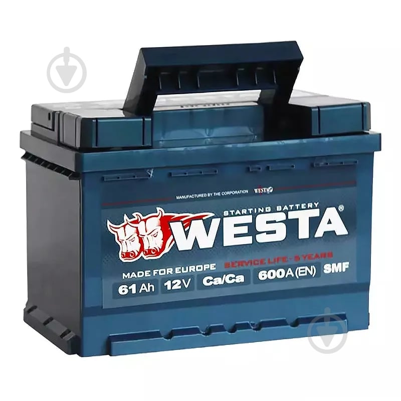 Аккумулятор автомобильный Westa 61Ah 600A 12V «+» слева (WPR611) - фото 2